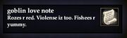 Goblin love note