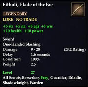 Eitholi, Blade of the Fae