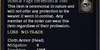 Dismal rage ceremonial coif