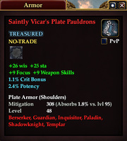 Saintly Vicar's Plate Pauldrons