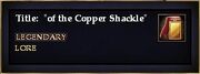Title - of the Copper Shackle