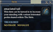 Emaciated tail