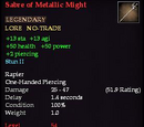 Sabre of Metallic Might