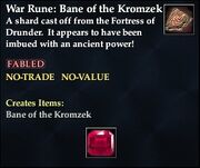 War Rune Bane of the Kromzek
