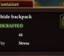 Bear hide backpack