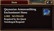Qeynosian Armorsmithing Enchantment Stone