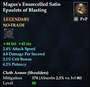 Magus's Ensorcelled Satin Epaulets of Blasting