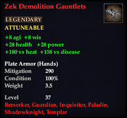 Zek Demolition Gauntlets