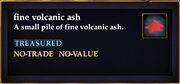 Fine volcanic ash