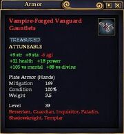 Vampire-Forged Vanguard Gauntlets