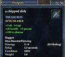 A chipped dirk