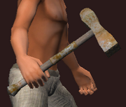 Magma Forged Battle Hammer (Equipped)