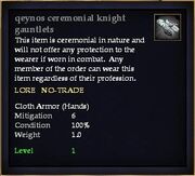 Qeynos ceremonial knight gauntlets