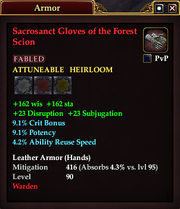 Sacrosanct Gloves of the Forest Scion
