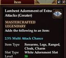 Lambent Adornment of Extra Attacks (Greater)