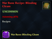 War Rune Recipe- Blinding Gleam