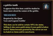 A goblin tooth