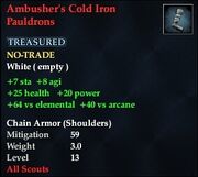 Ambusher's Cold Iron Pauldrons