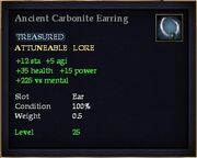 Ancient Carbonite Earring