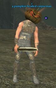 A pumpkin headed corpseman