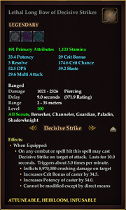 Lethal Longbow of Decisive Strikes