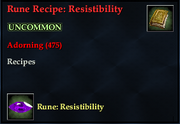 Rune Recipe- Resistibility