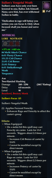 Sullon's Vengeful Wrath Beastlord Brawler