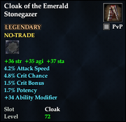 Cloak of the Emerald Stonegazer
