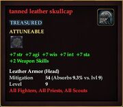 Tanned leather skullcap