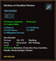 Falchion of Steadfast Posture