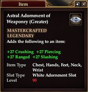 Astral Adornment of Weaponry (Greater)