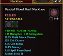 Beaded Blood Pearl Necklace