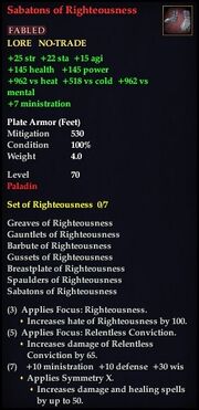 Sabatons of Righteousness