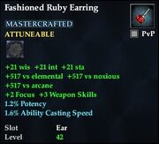 Fashioned Ruby Earring
