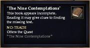 The Nine Contemplations (Quest Starter)