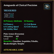 Armguards of Clerical Precision