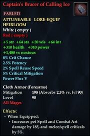 Captain's Bracer of Calling Ice