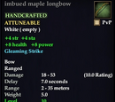Imbued maple longbow