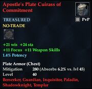 Apostle's Plate Cuirass of Commitment