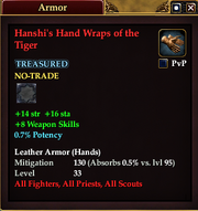 Hanshi's Hand Wraps of the Tiger