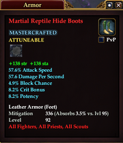 Martial Reptile Hide Boots