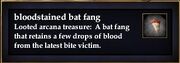 Bloodstained bat fang