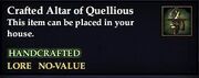Crafted Altar of Quellious