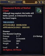 Ornamental Bottle of Mulled Claret