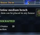 A pristine medium bench