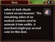 Ashes of dark rituals