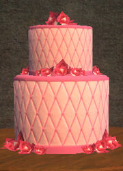 A Delicious Pink Cake Placed