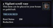 A Vigilant scroll vase