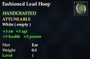 Fashioned Lead Hoop