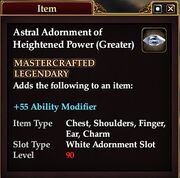 Astral Adornment of Heightened Power (Greater)